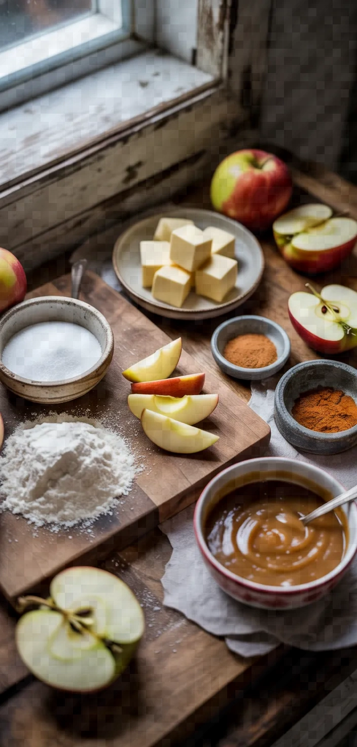 Ingredients photo for Salted Caramel Apple Tart Recipe