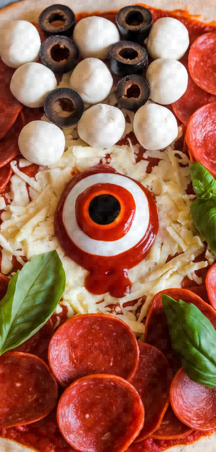 Ingredients photo for Tbh Throw Back Halloween Bloody Eyeball Pizza Recipe