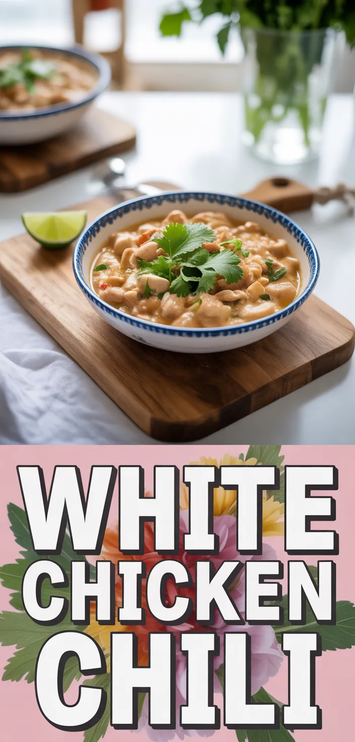 Easy White Chicken Chili (Slow Cooker) Recipe