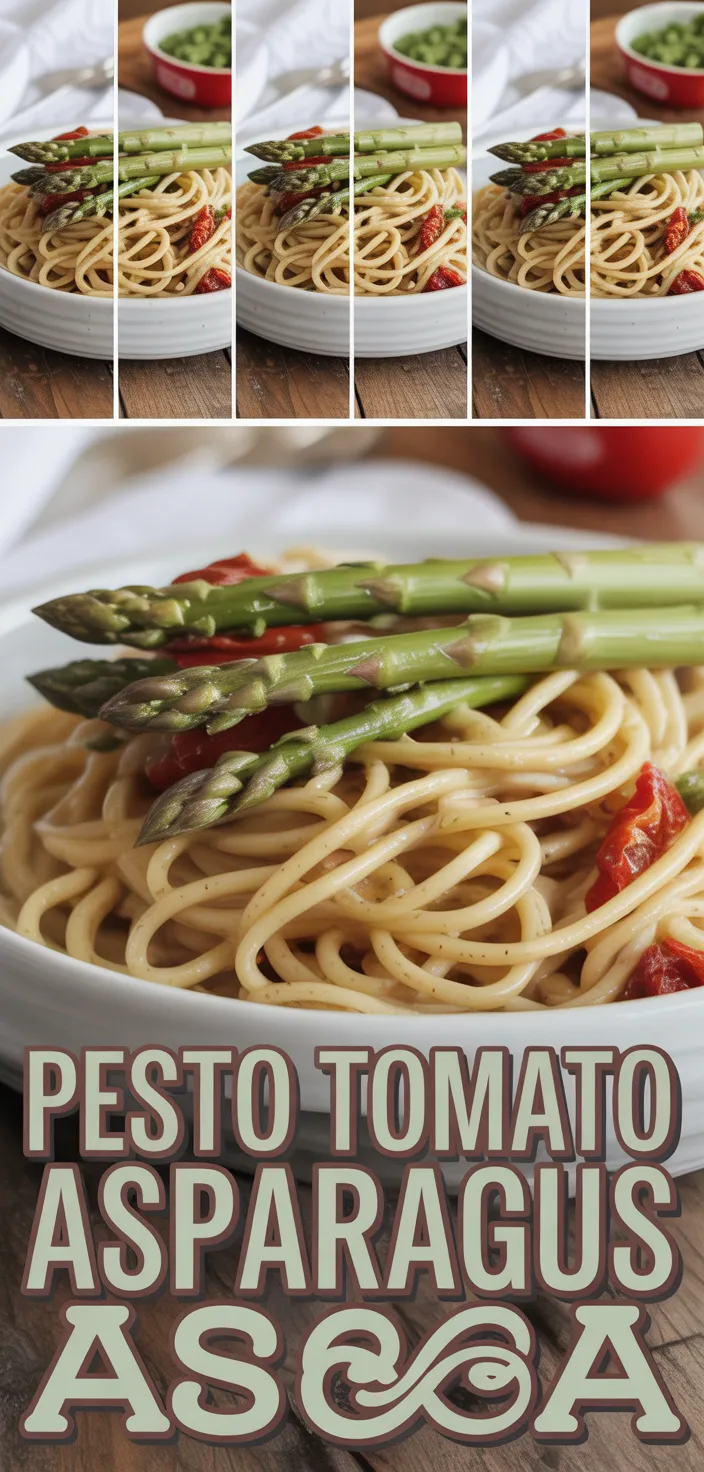 Pesto Pasta With Sun Dried Tomatoes And Roasted Asparagus Recipe