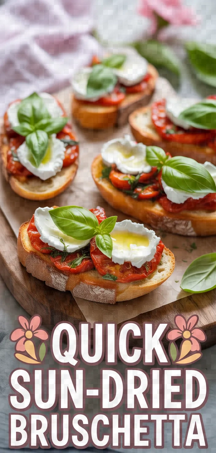 A photo of Quick Bruschetta Sun Dried Tomatoes Recipe