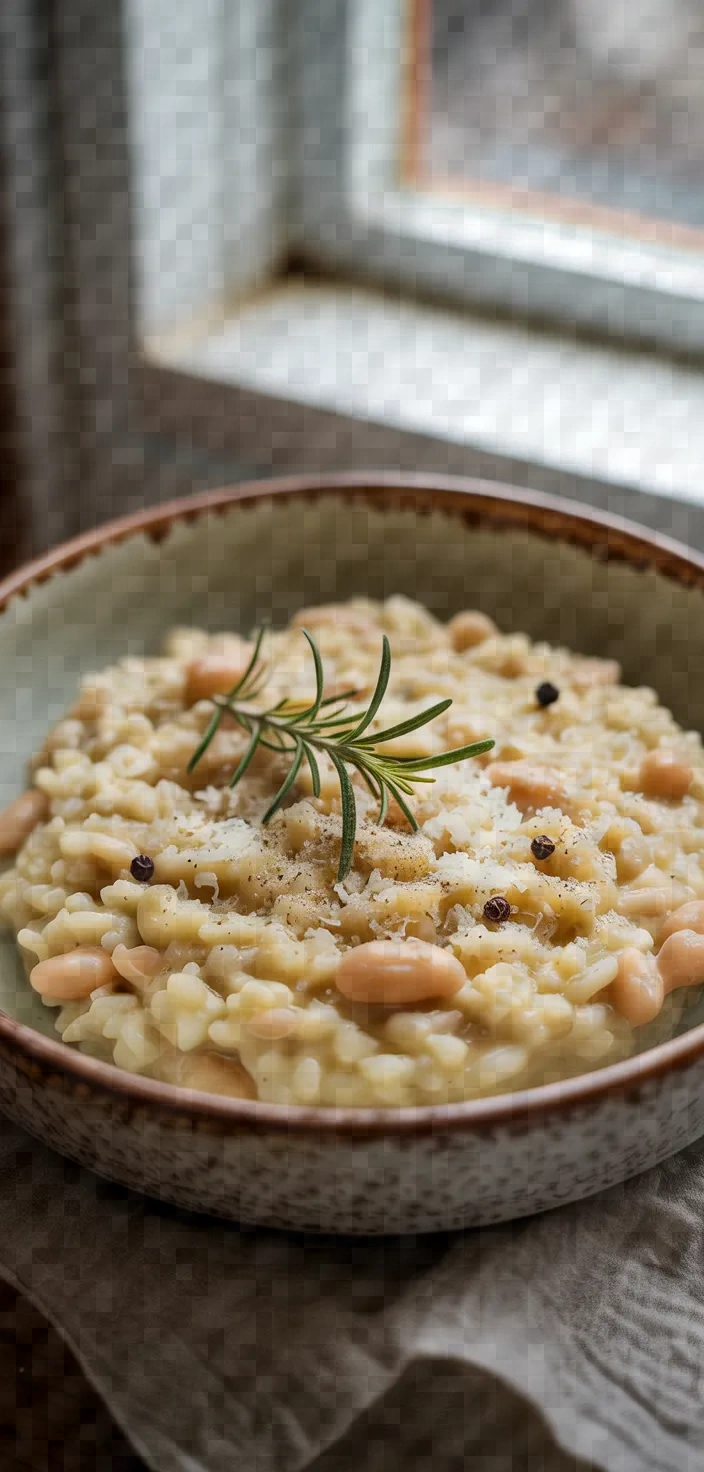 Creamy Cauli Rice White Bean Risotto Recipe