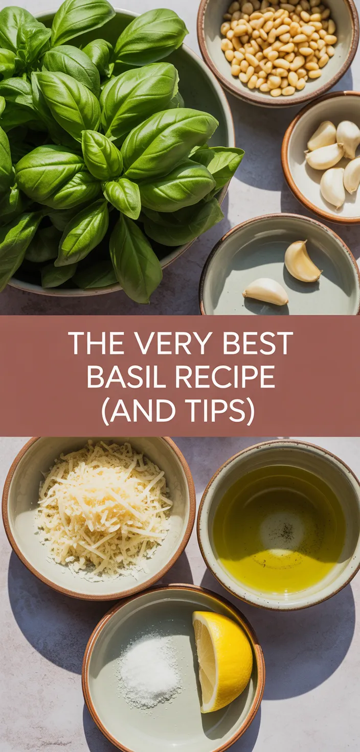 Ingredients photo for THE VERY BEST BASIL PESTO RECIPE (AND TIPS)  Recipe